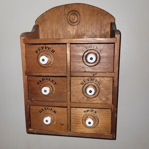 Vintage Wooden Spice Rack